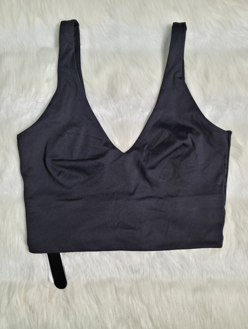 Nike SKIMS Matte V Neck Longline Tank Black Obsidian Women Small NEW